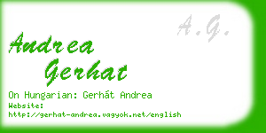 andrea gerhat business card
